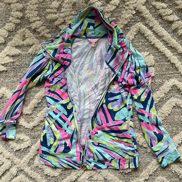 Lilly Pulitzer Indigo Sea Dreamin Angela Zip Up Size XS - Picture 6 of 8